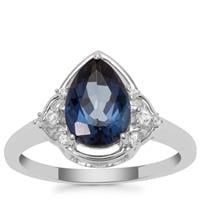 Hope Topaz Ring with White Zircon in Sterling Silver 2.29cts