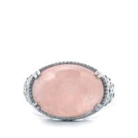 12.32cts Morganite Sterling Silver Ring 