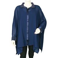 Destello Relaxed Fit Silhoutte Shirt (Choice of 6 Sizes) Navy