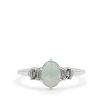 Gem-Jelly™ Aquaprase™ Ring with Green Sapphire in Sterling Silver 1.40cts