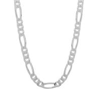 18" Sterling Silver Couture Diamond Cut Figaro Chain 2.28g