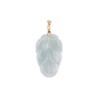 Type A Jadeite Pendant in Gold Tone Sterling Silver 23cts