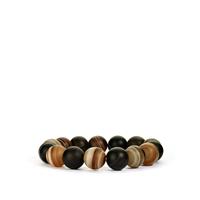 Brown Banded Agate Stretchable Bracelet 280cts