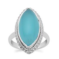Aqua Chalcedony Ring in Sterling Silver 7.50cts