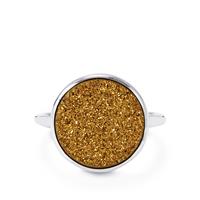 Golden Drusy Ring in Sterling Silver 7.50cts