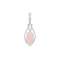 Pendant Pink Opal Pendant in Sterling Silver 5.30cts