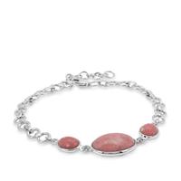 Thulite Bracelet in Sterling Silver 12.13cts
