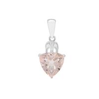 Galileia Topaz Pendant with White Zircon in Sterling Silver 3.70cts