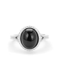 Black Tourmaline Ring  in Sterling Silver 4.43cts