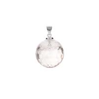 Optic Quartz Pendant in Sterling Silver 39.40cts