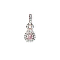 Pink Diamonds Pendant with White Diamonds in 14K Rose Gold 0.53ct