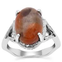 Iolite Sunstone Ring in Sterling Silver 5.50cts