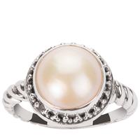 Mabe Pearl Samuel B Ring in Sterling Silver (10mm)