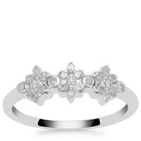 Diamonds Ring in Sterling Silver 0.15ct