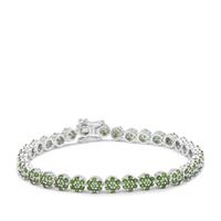 Chrome Diopside Bracelet in Sterling Silver 6.08cts