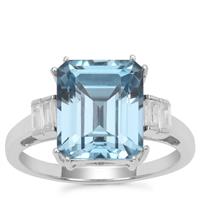 Versailles Topaz Ring with White Zircon in Sterling Silver 5.86cts