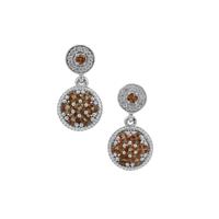 Gouveia Andalusite Earrings with White Zircon in Sterling Silver 1.30cts