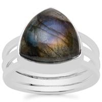 Purple Labradorite Ring in Sterling Silver 6.50cts