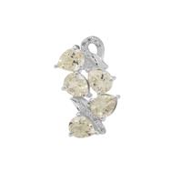 Serenite Pendant with White Zircon in Sterling Silver 1.65cts