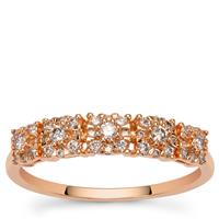 Natural Pink Diamonds Ring in 9K Rose Gold 0.35ct