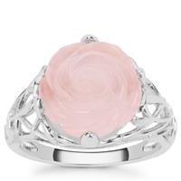 Rose Quartz Ring in Sterling Silver 6.43cts