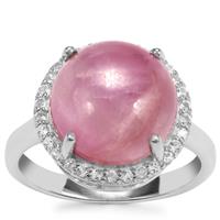 Nilaw Kunzite Ring with White Topaz in Sterling Silver 8.59cts