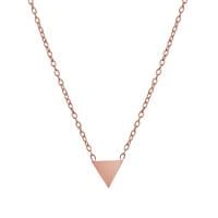 18" Rose Gold Plated Altro Triangle Necklace 1.65g