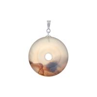Bamboo Agate Pendant in Sterling Silver 50cts