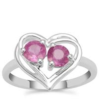 Ilakaka Hot Pink Sapphire Ring in Sterling Silver 1.17cts