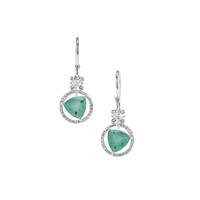 Gem-Jelly™ Aquaprase™ Earrings with White Zircon in Sterling Silver 3.40cts