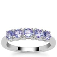 Tanzanite Ring in Sterling Silver 0.85ct