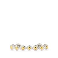 Two Tone Gold Plated Sterling Silver Bracelet