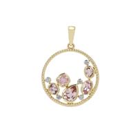 Cherry Blossom™ Morganite Pendant with Diamond in 9K Gold 1.50cts