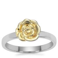 Ring in Two Tone Gold Plated Sterling Silver