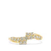 Natural Yellow Diamond Ring in 9K Gold 0.56ct