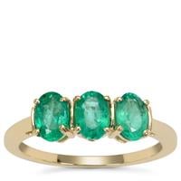 Zambian Emerald Ring in 9K Gold 1.25cts