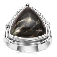Midnight Seraphinite Ring in Sterling Silver 7cts