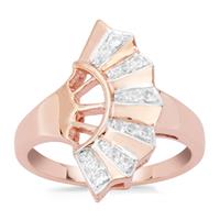 Ratanakiri Zircon Ring in Rose Gold Plated Sterling Silver 0.32ct