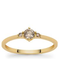 Cape Champagne Diamond Ring in 9K Gold 0.35ct