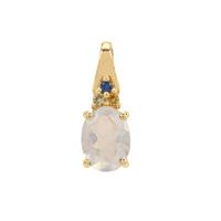 Natural Moonstone Pendant with Multi-Colour Sapphire in 9K Gold 1.05cts