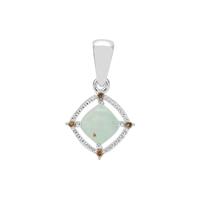 Gem-Jelly™ Aquaprase™ Pendant with Champagne Diamond in Sterling Silver 1.10cts