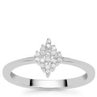Diamonds Ring in Sterling Silver 0.07ct