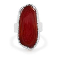 Agate Ring in Sterling Silver 19.70cts