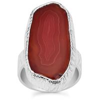 Agate Ring in Sterling Silver 19.70cts