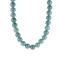 Olmec Jadeite Necklace in Gold Tone Sterling Silver 363cts