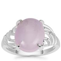Type A Lavender Jadeite Ring in Sterling Silver 5.50cts