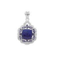 Sar-i-San Lapis Lazuli Pendant with Bengal Iolite in Sterling Silver 7.03cts