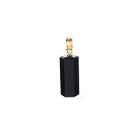 Black Onyx Pendant in Gold Tone Sterling Silver 13.76cts