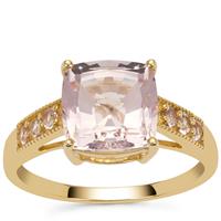 Pink Morganite Ring in 9K Gold 3.30cts