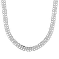 18" Sterling Silver Dettaglio Diamond Cut Bismark Chain 2.69g